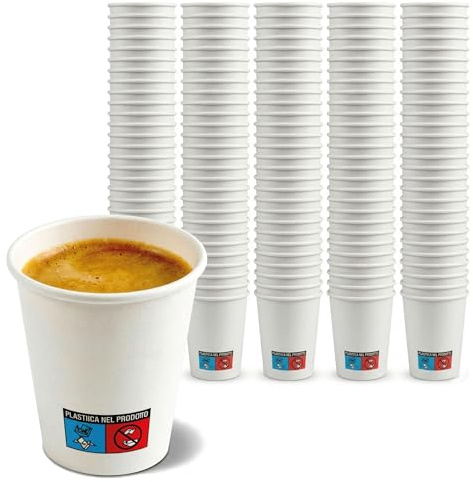 Buy Safe - 200 Bicchierini Caffe Carta 75 ml, Bicchierini da Caffe Usa e Getta Resistenti, Sicuri e Pratici, 100% Riciclabili ed Ecologici, Ideali Per Uso Professionale e Domestico