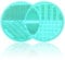 Makeup Brush Cleaning Mat, Silicone Makeup Brush Scrubber, Makeup Brush Cleaner Pad, Cosmetic Brush Cleaner, Brush Cleaning Pad, Suitable for Makeup Brush, Makeup Sponge, Powder Puff (Green)