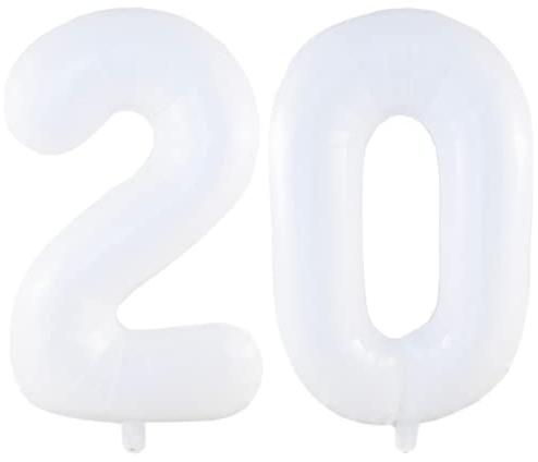 DIWULI Luftballon 20 Geburtstag - Zahl Deko Geburtstag