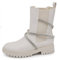 IF FASHION Stivali Stivaletti Anfibi Scarpe Chelsea da Donna Lacci Strass MP367-1 Beige N.39