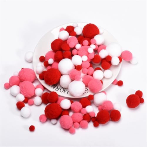 400 Stück 1–3 cm Pompons Sortierte Größen für Textilverzierung Bunt (02_) | Pompons in verschiedenen Größen für Handarbeit und Näharbeiten, zum Annähen, Kleben und dekorativen Textilverzieren
