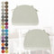 PHUSTJKL 2er Set Stuhlkissen Halbrund Stuhlauflage mit Bändern für Esszimmer, Waschbare rutschfest Sitzkissen mit Reißverschluss für Indoor Zuhause Büro Küche (43x42x40x8cm Beige)