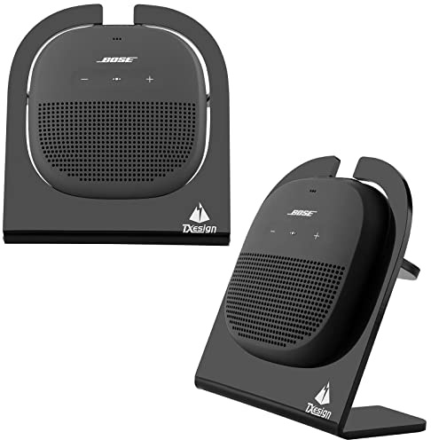 TXEsign Desktop Stand for Bose SoundLink Micro Portable Bluetooth Speaker, Acrylic Bluetooth Speaker Stand Holder Shop Display Stand Table Stand Holder Anti Slip Base Stand (Black)