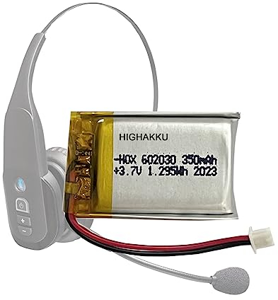 HIGHAKKU Ersatzakku Batterie 602030 kompatibel mit VXI BlueParrott B350-XT B450-XT B550-XT B350XT B450XT B550XT Bluetooth Headset Compatible with Vantrue Dash Cam