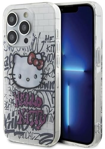 CG MOBILE Hello Kitty HKHCP13LHDGPHT Hülle für iPhone 13 Pro / 13 6.1 Weiß hardcase IML Kitty On Bricks Graffiti