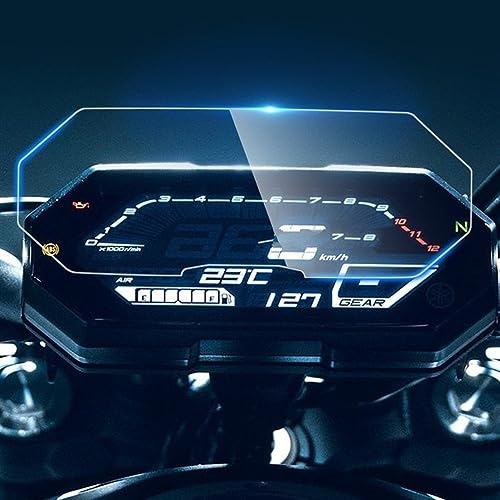 Cluster Bildschirmschutz Motorrad-Tachometer-Display-Schutzaufkleber, Tacho-Instrumentenfolie, Schutzfolie, Kompatibel Mit Yamaha Für MT07 Für FZ07 2021 2022 2023 (Color : Quantity- 2)