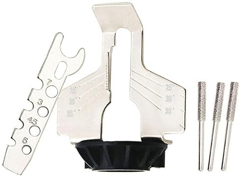 EsportsMJJ Kettensäge Schärfen Kit Elektrische Schleifer Schärfen Polieren Aufsatz Set Sägeketten Werkzeug Bohrer Rotary Zubehör Set - Schwarz