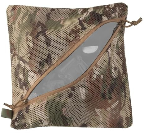 KLYso Tatical Mesh-Aufbewahrungsbeutel-Set, Modulares Organizer-Taschen-Utility, Faltbar, EDC-Mesh-Tascheneinsatz, Camping, Wandern, Jagdausrüstung (Color : CP)