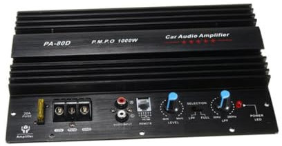 jojofuny 12v 1000w Car Subwoofers Amplifier Board Bass Speaker Amp for Vehicle Audio System Black High Power Full Range Stereo Audio