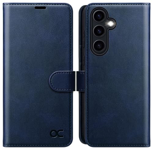OCASE Coque Samsung Galaxy A55 5G, Antichoc TPU Housse Samsung A55 5G Cuir PU Portefeuille Etui [RFID Blocage] [Fentes pour Cartes] [Fermoir Magnétique] Coque pour Galaxy A55 5G (6,6 Pouces) - Bleu