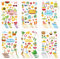 516 Stück Sommer Aufkleber für Scrapbooking, 18 Blatt Cartoon Urlaubsaufkleber für Kinder Aufkleber mit Ananas, Sonne, Pool, Hawaii Strand Aufkleber für Partygeschenke, Urlaub, Sammelalbum