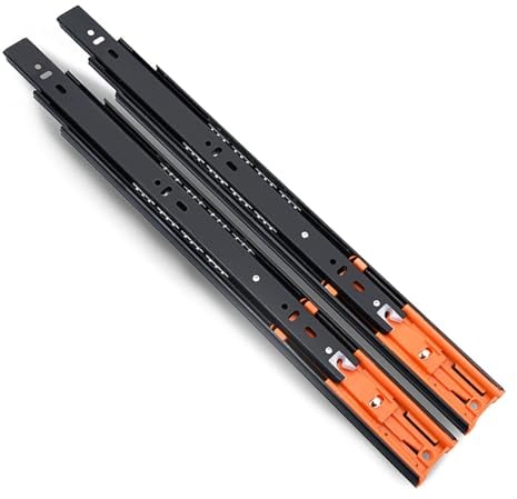 LYUCAYHQ Softclose Schubladenschienen, 1 Paar Schubladenauszüge Vollauszug, Kugellager, Seitliche Montage, Schienen Für Schubladen Für Kommoden (Size : 200mm/8in)