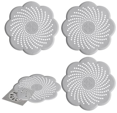 Attrape-cheveux en silicone en forme de fleur pour , baignoire, salle de bain