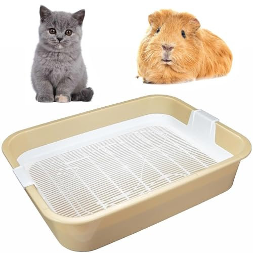 Kitten Litter Tray Small Cat Litter Tray for Kittens with Strainer Toilet for Small Animals Rabbit Toilet Rodent Toilet