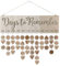 Calendario promemoria in legno con giorni per ricordare, per feste, casa, decorazione da parete, artigianato, decorazioni natalizie per porte da appendere (cachi, taglia unica)