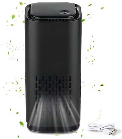 Portable Air Filter, 360° Air Smoke Pollen Cleaner with 18dB Low Noise Working for Office Living Room Bedroom Car