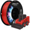 Creality Offizielles TPU-Filament, 1,75 mm, Rot TPU-Filament, härter und stärker, 3D-Drucker, weniger Verheddern, Maßgenauigkeit +/- 0,03 mm, 1 kg/Rolle, passend für die meisten FDM-3D-Drucker