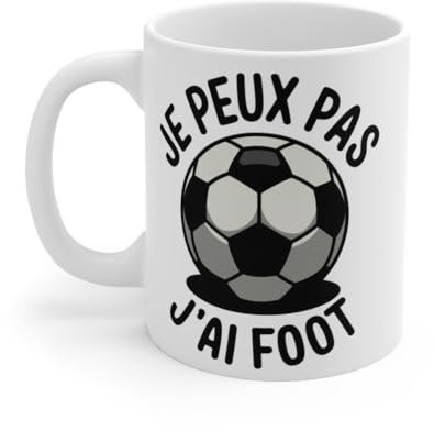 Mug Je Peux Pas, J'Ai Foot - idée Cadeau pour Les Passionnés de Football - Design Humour Footballeur Mug Size 11oz