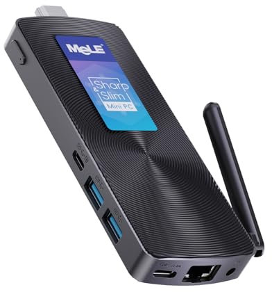 MeLE Mini PC Stick PCG02 8GB RAM 256GB eMMC Fanless PC Alder Lake N100(up to 3.4GHz) Desktop Computer Stick HDMI/USB3.2/WiFi/BT/Ethernet Business Office Industrial IOT Home
