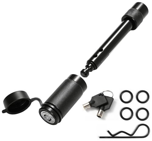 Anhängerkupplung Empfängersperre 5/8 Zoll 16mm Hitch Pin Lock Satz mit 2 Schlüsseln Anhänger Sicherungsstift Set für LKW Auto Anhänger Fahrzeug KFZ