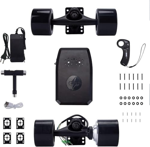 FATOX Skateboard Electric DIY Modification Kit, 15 km/h Single Drive Electric Brushless Off-Road E Longboard Kit mit Fernbedienung, Einstiegs-Skateboard-Modifikationen (ohne Board)