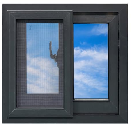 Cxllisionary Finestre scorrevoli per Veranda Finestra Scorrevole Orizzontale Scorrevoli in Alluminio Termoisolanti Finestra di Ventilazione per Casa/Ufficio/Appartamento/Giardino(WxH 20x12in/50x30cm)