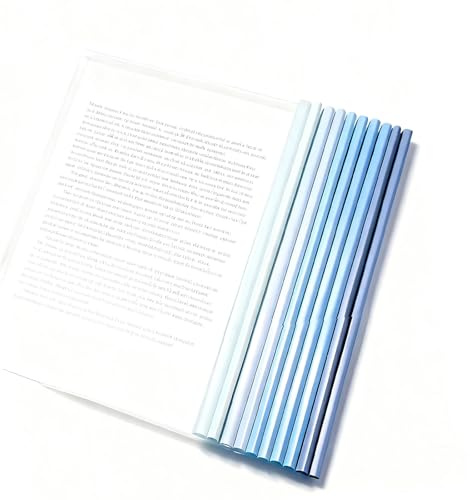 10pcs A4 Sliding Bar Binder, A4 Transparente Dokumentenordner, Schiebestab Datei Ordner, Bericht Abdeckungen Ordner mit U Schiebe Bar für Klassifizierung Schulbürodokumenten.Kann 40 Blatt halten (E)