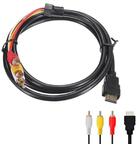 SNMYGS Rca To hdmi Adapter, Hdmi To Rca Cable, Composite Video Audio Adapter, Av To Hdmi Converter for Hdtv Dvd Most Lcd Projectors Transmitterr for Hdtv Dvd Most Lcd Projectors Transmitter