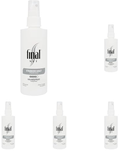 Final NET Starker Halt – Glanzspray für Alle Haartypen, Fixing Spray, Haarspray für Damen und Herren, Haarlack Pumpspray, Unparfümiert, Austauschflasche – 125 ml (Packung mit 5)