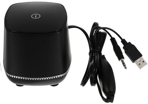 Mikikit Mini Enceinte Portable pour Téléphone et Ordinateur, Amplificateur Sons Compact à Connexion Filaire Jack 3, Usage Extérieur et Intérieur Couleur Aléatoire