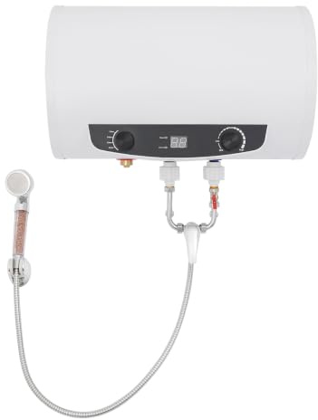 Scaldabagno da 50 l, montaggio a parete, 2000 W, 3 livelli, con set doccia IPX4 | Scaldabagno elettrico 35-75 °C, 3 livelli di calore, IPX4, silenzioso, 30 dB, ideale per bagno, cucina, parrucchiere