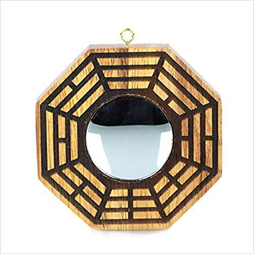 Feng Shui Holz Bagua Spiegel 10,2 cm (konkav)
