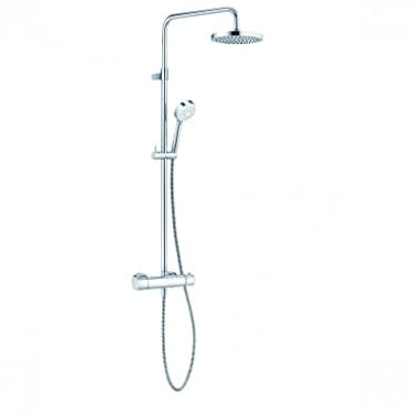 KLUDI Logo 680950500 Thermostat Dual-Shower-System, Chrom/weiß