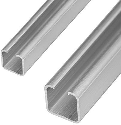 Schiebetür Laufschiene C- Profil 20&25mm Länge 2m in 2 Grössen und 2 Stärken wählbar (25mm, Materialstärke 2mm)