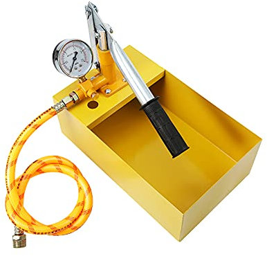 Dyna-Living Test Pump for Water Pipe Line Installation - Heating System Water Leakage Pressure Tester (Yellow)