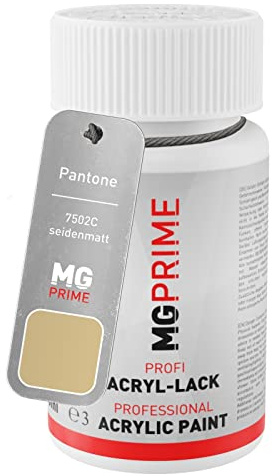 MG PRIME Pantone 7502C Sand seidenmatt Lackstift | Lackfläschchen mit Pinsel, 50 ml, schnelltrocknend