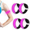 Nasharia NASHARIA LED-Armband, 4 Stück, reflektierende LED-Lichtarmbänder, Lichtstreifen, Kinder-Nacht-Sicherheitslicht für Laufen, Joggen, Hundewandern, Laufen, Outdoor-Sport, Rosa