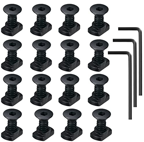 Pecawen M-LOC Schraubenmutter Standard Schraubensatz mit Gewinde Feststellschrauben, Schraubenschlüssel und Muttern, Hardware, Schrauben-Set und 10 Muttern