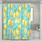 Chickw1 Duschvorhang Wasserdicht, Anti-Schimmel Badvorhänge aus Polyester Waschbar mit 12 Duschvorhangringe Dusche in Badezimmer Vorhänge- 3D Saure Zitrone Drucken (Grüne Blätter,180x180cm)