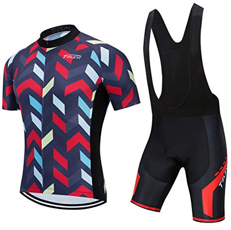 Weimostar Radtrikot Sets Herren Bike Top Mountainbike Trikot Trägerhose Anzug Radshirt Rennrad Bekleidung Reiten Rennsport MTB Kleidung Sommer bunt S