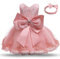 TTYAOVO Bébés Filles Brodés Tulle Fleur Princesse Demoiselle d'honneur De Mariage Fête d'anniversaire De Robe Taille 90 (12-24 Mois) 648 Rose Clair