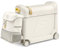 Stokke JetKids Reiseset, White - Enthält Aufsitzkoffer & Bordbett + Verstellbares, leichtes & erweiterbares Crew Backpack - Reiseutensilien für Kids - Ideal für Kinder von 3-7 Jahren