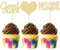 Gyufise Cupcake-Topper mit Aufschrift We Will Miss You, goldfarben, 36 Stück