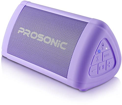 P Prosonic BT3 Portable Wireless Bluetooth Speaker with 10W Stereo Sound & Bass Boost -Rich Sound & Intense Bass -Bluetooth 5.0 -Microphone -IPX5 (Purple)