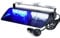 Riloer Luz estroboscópica de 16 LED, lámpara de ventosa de advertencia de emergencia policial intermitente de 12 V para remolques de camiones, Blanco + azul