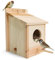 Nistkasten Bausatz Rotkehlchen, Nistkasten für Meise, Vogelhaus Wetterfest aus Holz, Vogelhäuschen Zum Aufhängen Blaumeise Wellensittich aus Massiv Holz mit 60mm Einflugloch Vogelfutterhaus Brutkasten