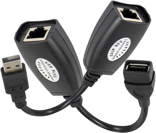 SHANFEILU Adattatore di prolunga da USB a RJ45 Ethernet LAN Splitter cavo USB 2.0 Extender su Cat5/Cat5e/Cat6 cavo adattatore fino a 45,7 m/150piedi