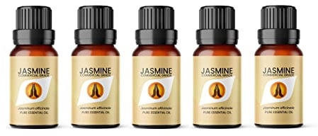 Aroma Energy | Jasmine Dilute Essential Oil - 50ml (5 x 10ml Bottles) - 100% Pure & Natural