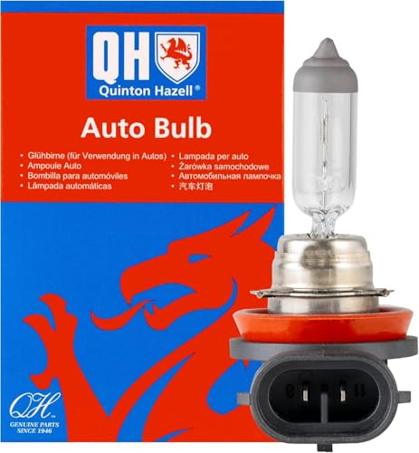 Quinton Hazell H8 708 Halogen Bulb - Fog Light, Daytime Running Light, Low Beam Headlight Bulb Replacement - 12V 35W - Colour: 3200K - Brightness: 810 Lumen - QBL708