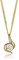 MIORE Diamant Schmuck Damen Halskette mit Anhänger 0,10 Ct Solitär Diamant in Zargenfassung Klassische Kette aus Gelbgold 14 karat / 585 Gold, 45 cm lang